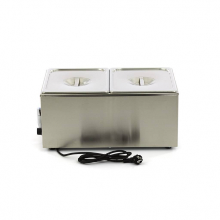 Bain Marie electric 2 x GN 1/2 cu capac si robinet, 230V, 1,2 kW [5]