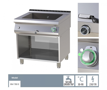 Bain Marie electric GN 1/2 cu suport, 2,5kW, 800x730x900 mm, linia 700, BM780E [1]