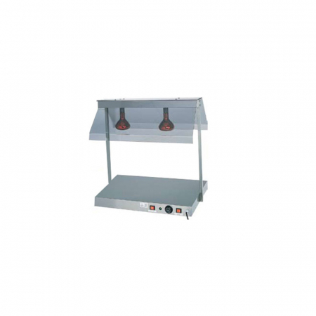 Blaturi calde - Banc de pastrare la cald a farfuriilor cu 2 lampi infrarosu, +30°C +90°C, 850x640x800(h) mm, PCI4712