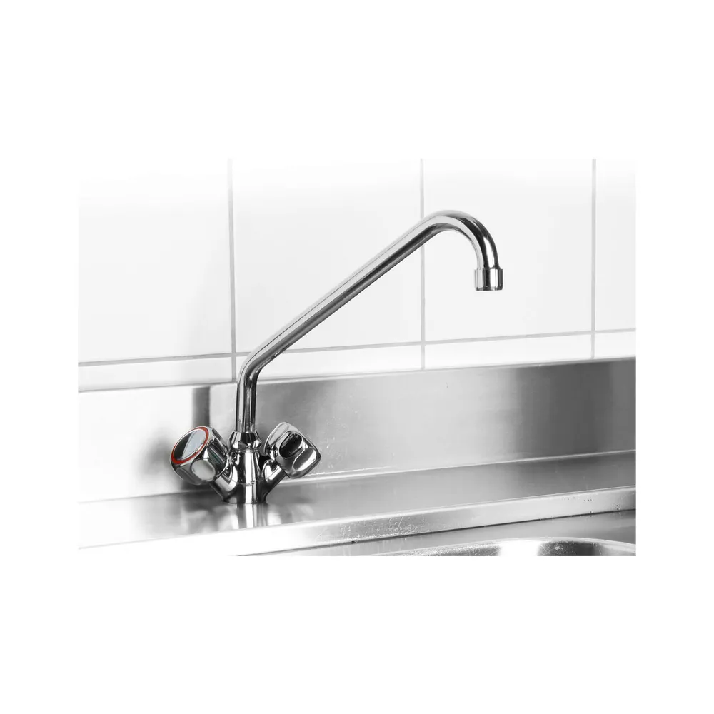Baterie bucatarie, inox, gat mobil, inaltime 250 mm [1]