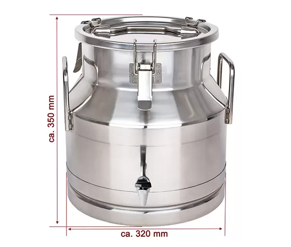 Bidon transport lapte, inox cu capac etans si robinet 20 litri BMK-20A [1]