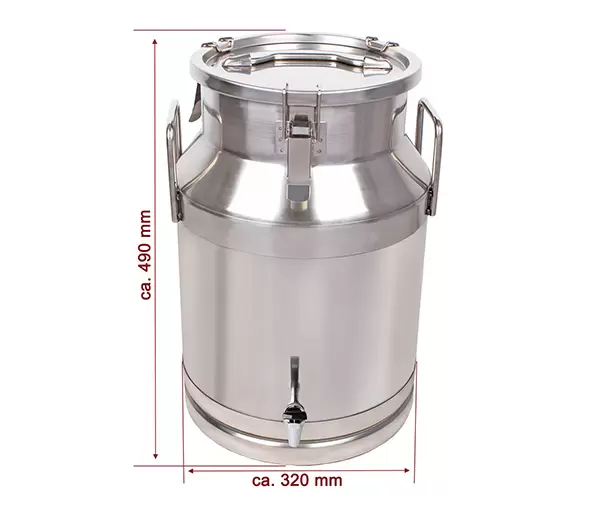 Bidon transport lapte, inox cu capac etans si robinet 30 litri BMK-30A [1]
