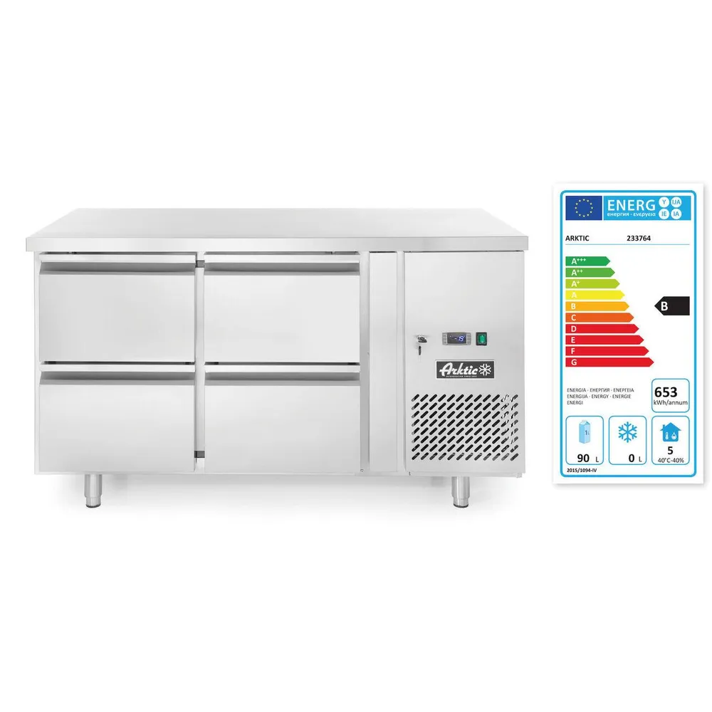 Blat frigorific 4 sertare, 136x70cm, inox, -2/+8°C [1]