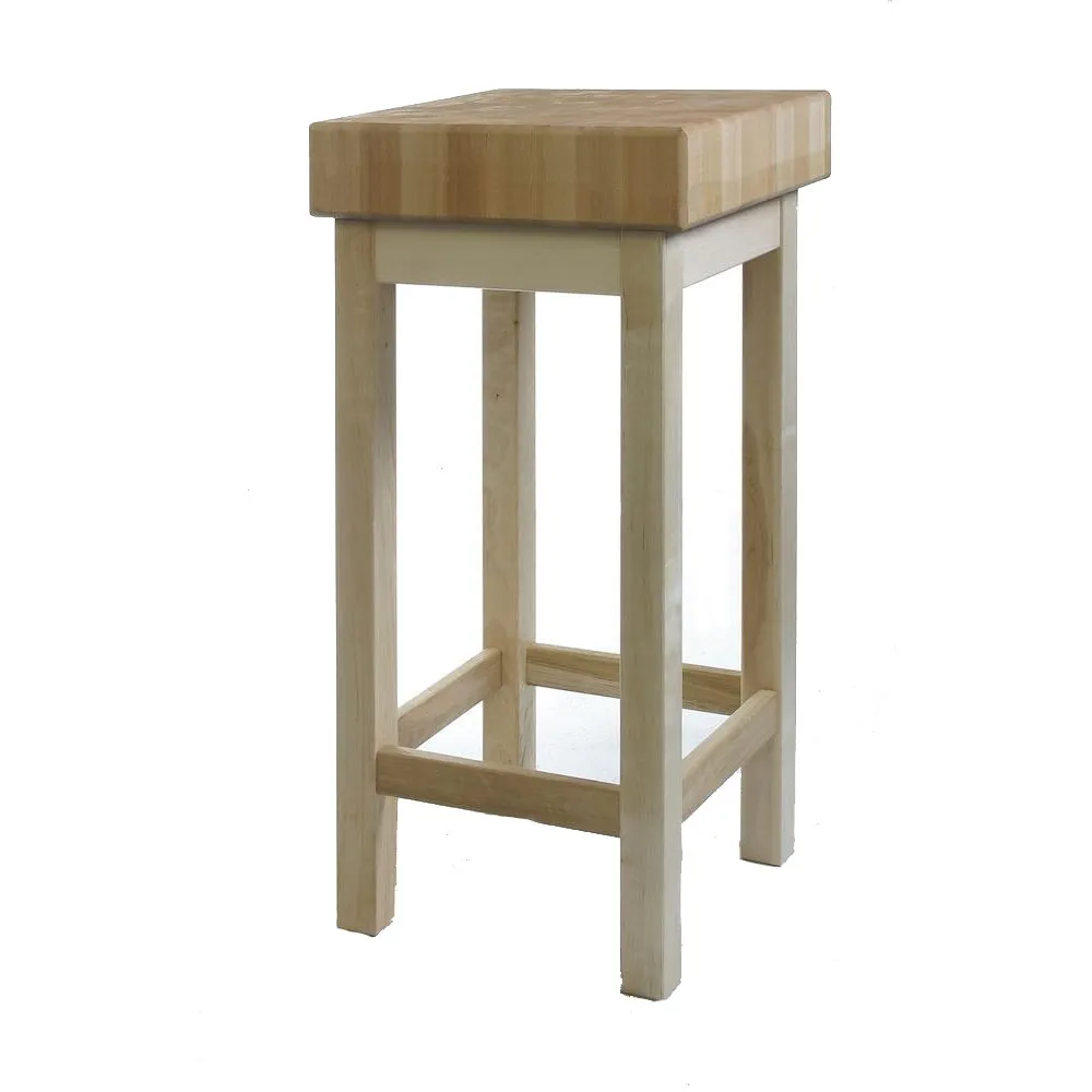 Butuc transare carne - Bloc tocat carne, fag, cu suport lemn, 400x400x150mm