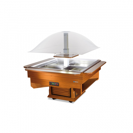 Vitrine tip bufet - Bufet rece tip insula, +3 /+10°C, 230V, CUPOLA