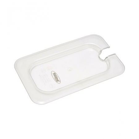 Bucatarie calda - Capac gastronorm 1/9 gn policarbonat transparent cu decupaj polonic