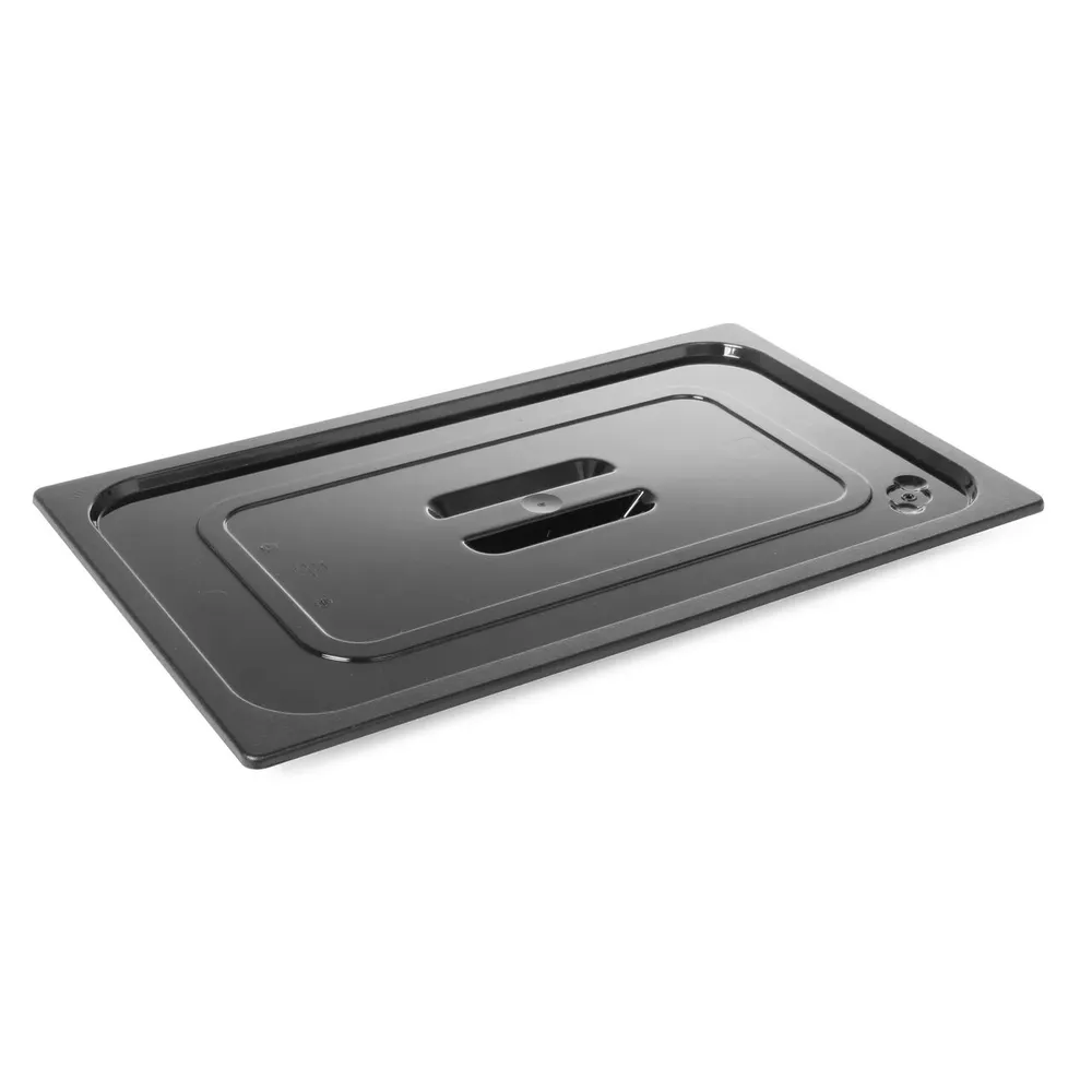Cuve policarbonat - Capac GN 1/2, policarbonat negru, 265x325 mm, stivuibil