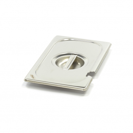 Cuve inox - Capac inox cu fantă pentru lingură servire GN 1/4