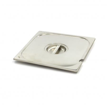 Cuve inox - Capac inox cu fantă pentru lingură servire GN 2/3