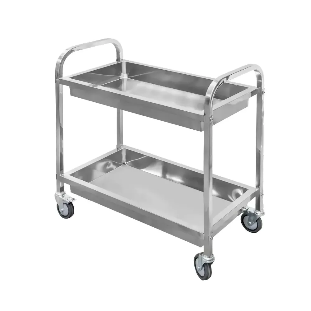 Autoservire - Carucior chelneri 2 rafturi inox 85x45x90cm