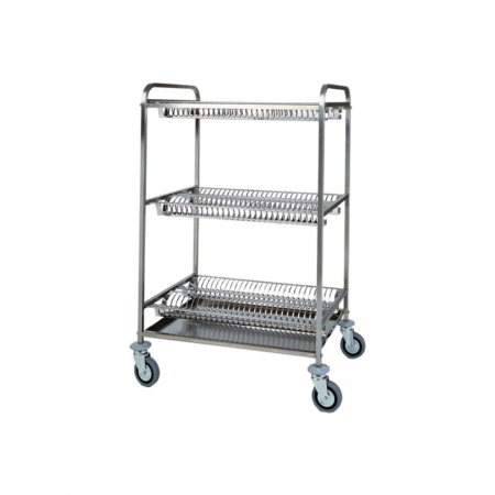 Carucioare farfurii - Carucior de scurgere pentru farfurii cu 4 rafturii, 1100x620x1600(h) mm, CA1401