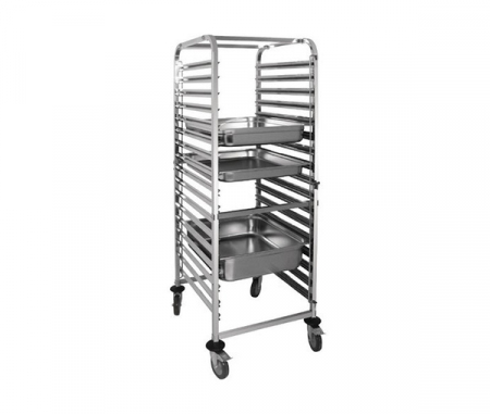Carucioare tavi - Carucior din inox pentru transport 18 tavi GN 2/1