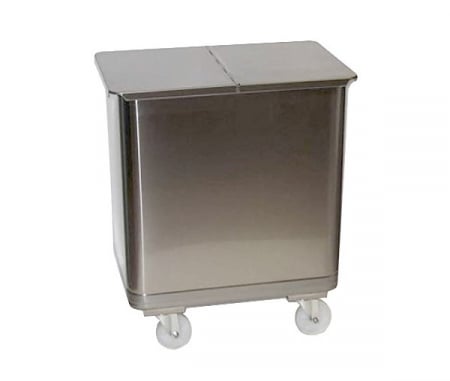 Carucioare tavi - Carucior din inox pentru transport faina, capacitate 125L