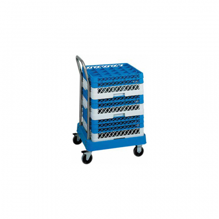 Mobilier inox - Carucior pentru transport lazi scurgere farfurii, 530x560x210(h) mm, CP1448