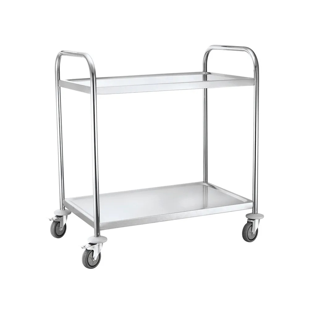Carucioare servire inox - Carucior servire 2 rafturi, inox, sarcina 50 kg/raft