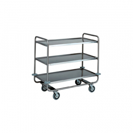 Mobilier inox - Carucior servire din inox cu 3 polite, 1100x600x1000 mm, CA1431
