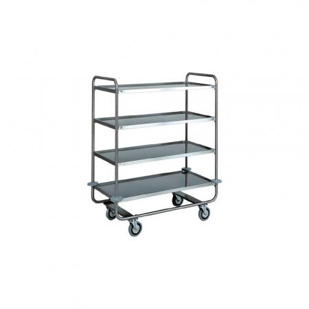 Mobilier inox - Carucior servire din inox cu 4 polite, 1100x600x1300 mm, CA1432