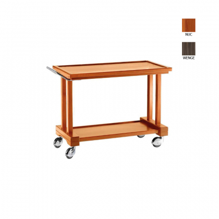 Carucioare servire lemn - Carucior servire din lemn, culoare nuc, 810x550x820 mm, LP800
