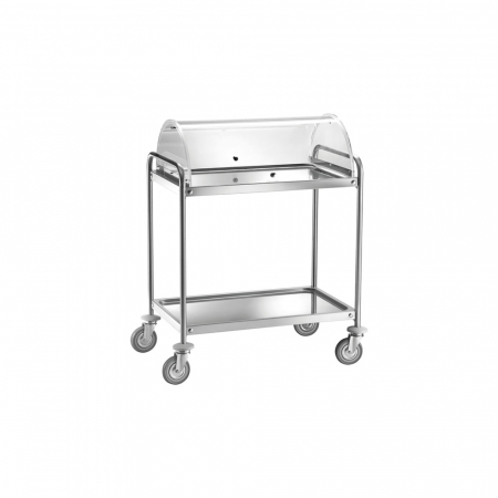 Carucioare servire inox - Carucior servire din otel inoxidabil cu 2 polite, 900x600x1090 mm, CA1390C
