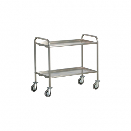 Mobilier inox - Carucior servire din otel inoxidabil cu 2 polite pentru transport greu, 920x670x980 mm, CA1392P