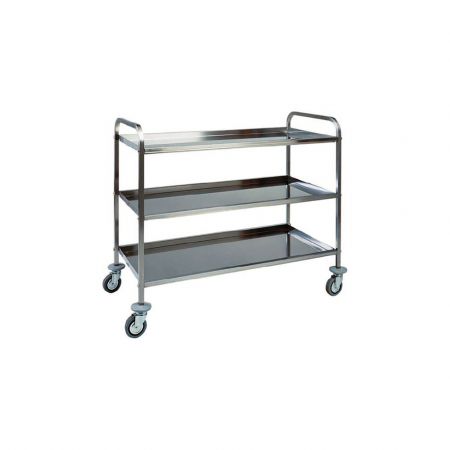 Carucioare servire inox - Carucior servire din otel inoxidabil cu 3 polite, 910x570x960 mm, CA1384