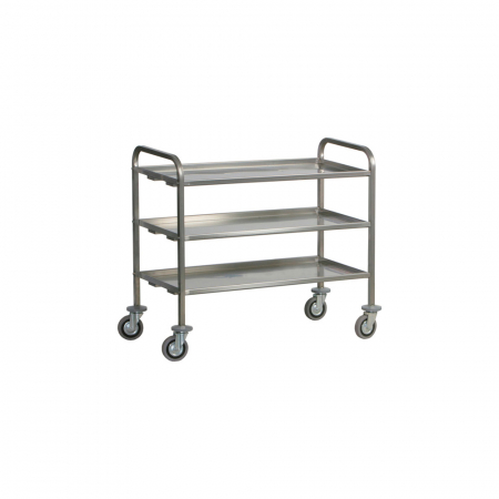 Mobilier inox - Carucior servire din otel inoxidabil cu 3 polite pentru transport greu, 920x670x980 mm, CA1394P