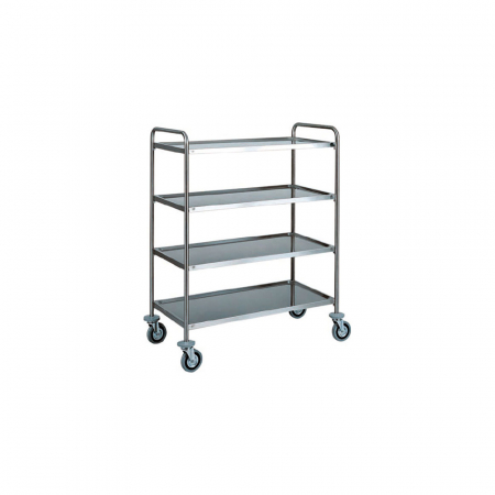 Mobilier inox - Carucior servire din otel inoxidabil cu 4 polite, 1100x600x1400 mm, CA1425