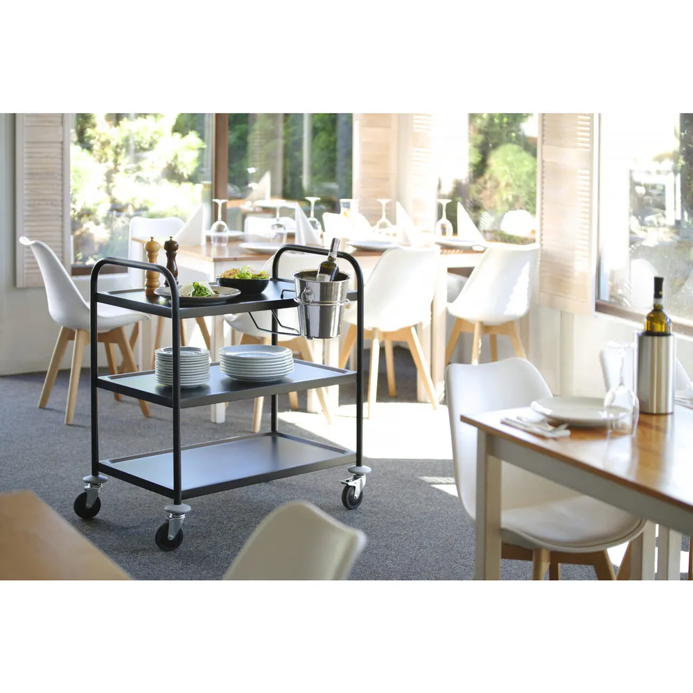 Carucior servire negru, 3 rafturi, 50kg/nivel, 82.3 cm [1]