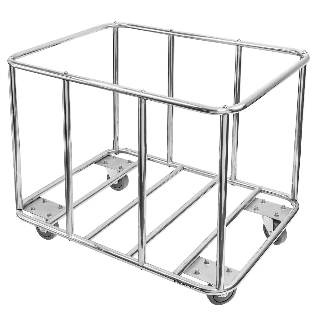 Carucior sortare rufe 90x65x78cm, inox [5]