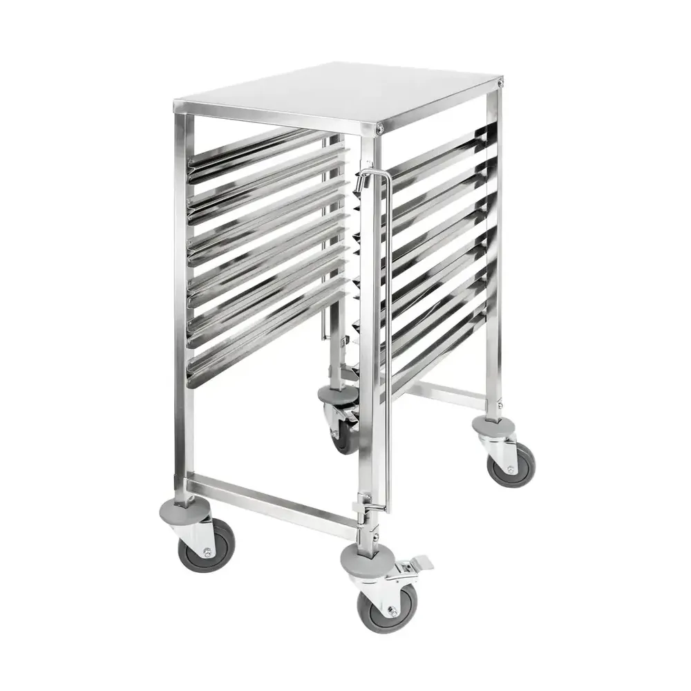 Mobilier inox - Carucior transport GN 1/1 cu blat 38x55x95cm