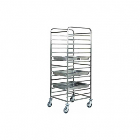 Mobilier inox - Carucior transport tavi, 14 x GN2/1 - 28 x GN1/1, 650x760x1820(h) mm, CA1476