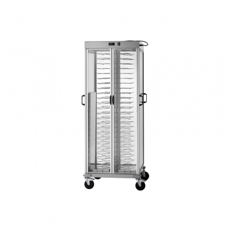 Autoservire - Carucior transport tip dulap incalzit pentru farfurii, max 60°C, 750x780x1770(h) mm, CA1440AC