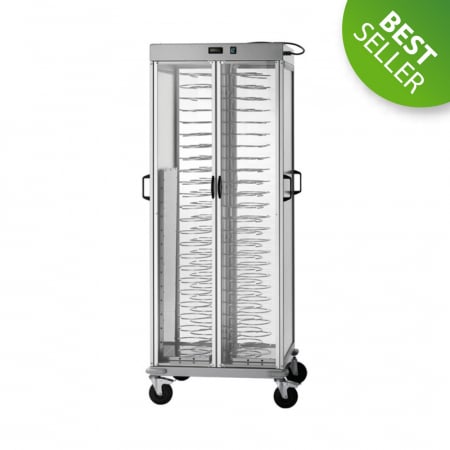 Autoservire - Carucior transport tip dulap incalzit pentru farfurii, max 60°C, 750x780x1770(h) mm, CA1440ACG