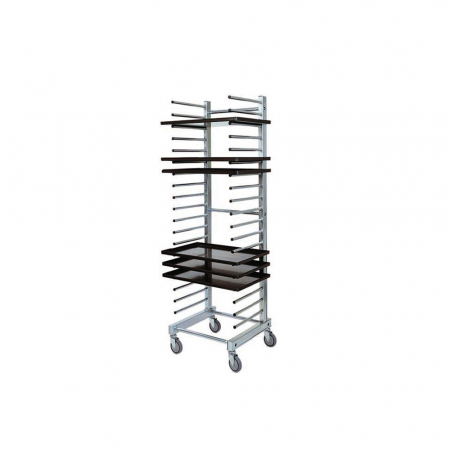 Mobilier inox - Carucior universal pentru transport 20 tavi, 60 x 40 cm, 510x470x1770(h) mm, CA1480