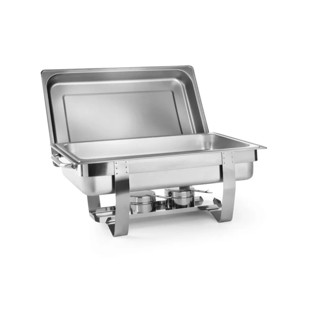 Chafing dish-uri - Chafing dish GN 1/1, economic, inox, 9 litri, 62x35x31 cm