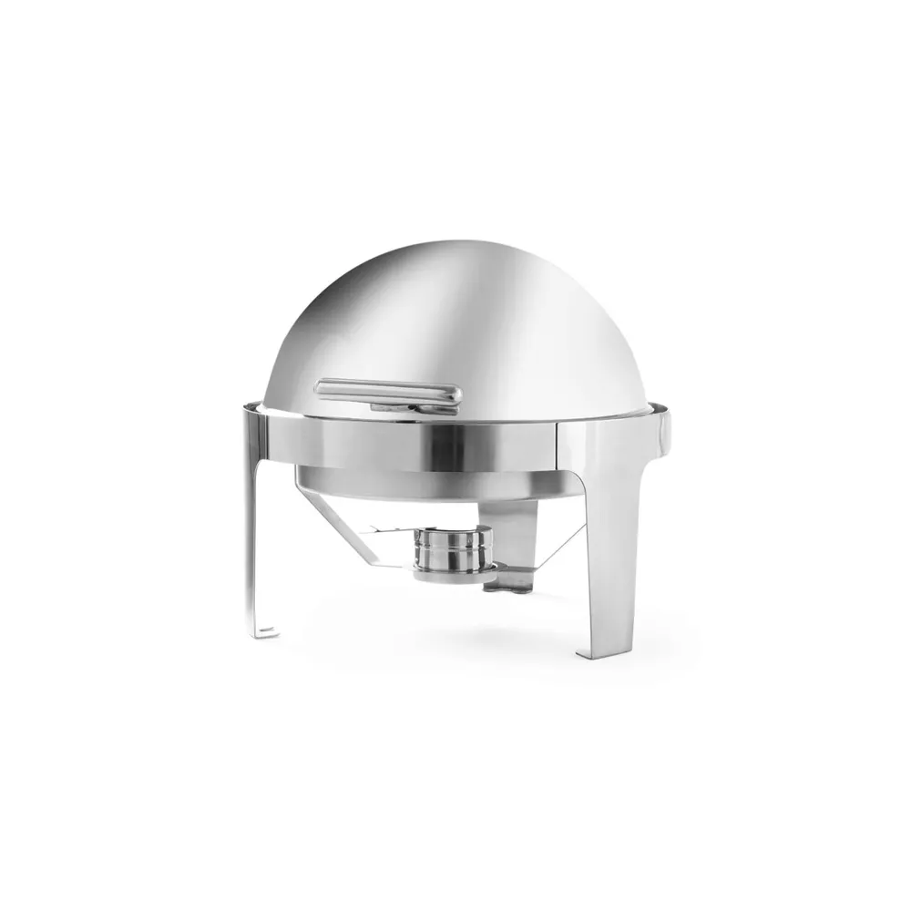 Chafing dish-uri - Chafing dish roll-top rotund, 5.6 litri, inox, 510x540x480 mm