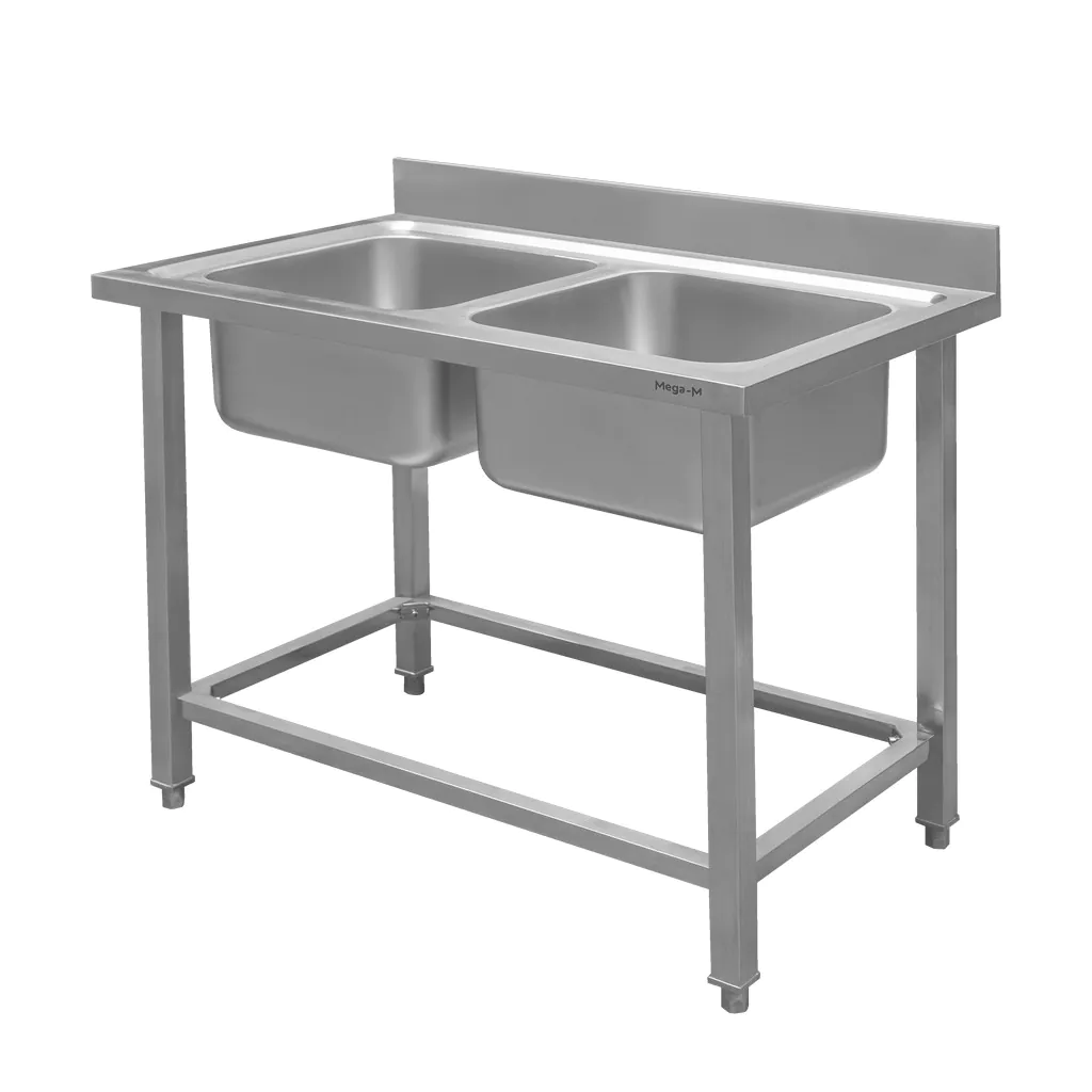Spalatoare inox cu 2 cuve - Chiuveta inox 2 cuve 100x60x85cm
