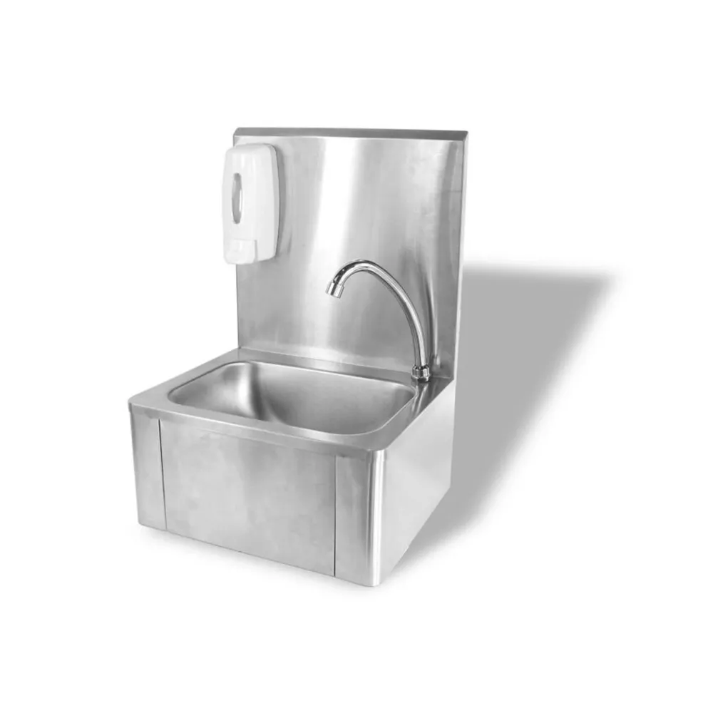 Spalatoare inox cu 1 cuva - Chiuveta inox cu dozator sapun, 400x320x570 mm