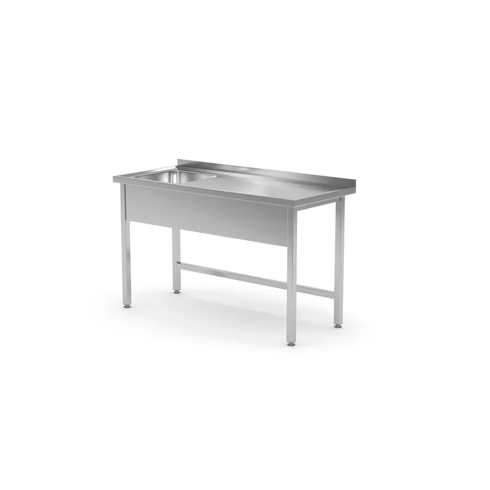 Spalatoare inox cu 1 cuva - Chiuveta inox cu o cuva, stanga, 100x60x85 cm