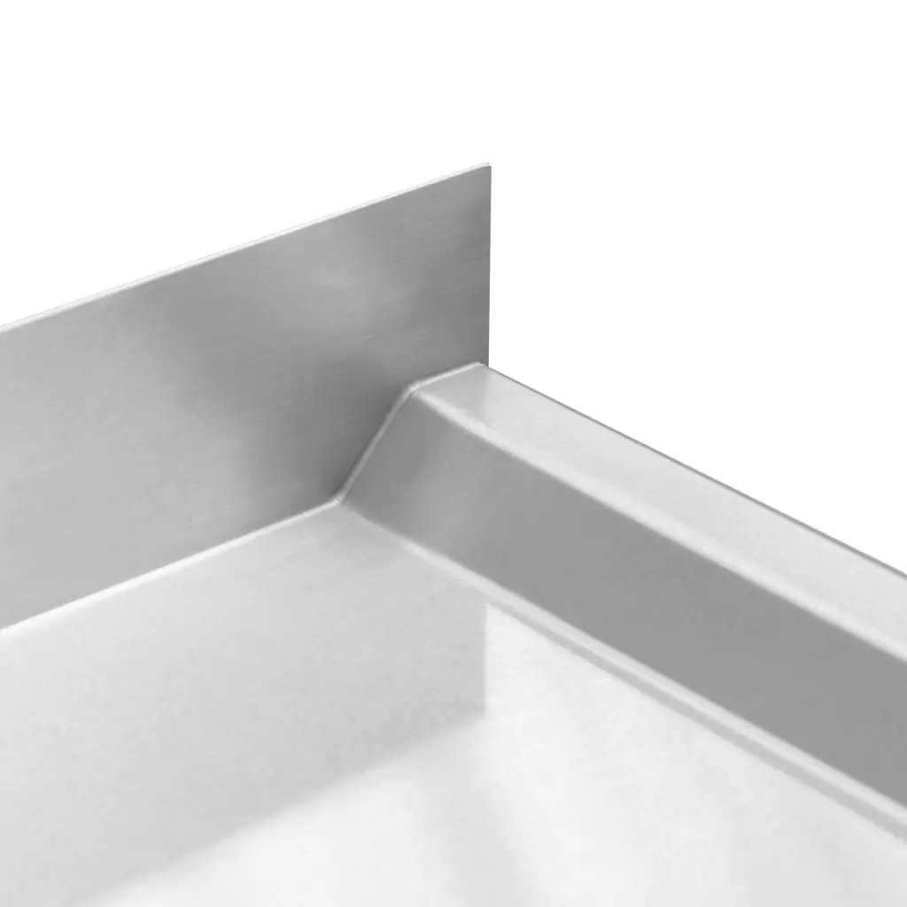 Chiuveta inox cuva stanga si raft 120x60x85cm [4]