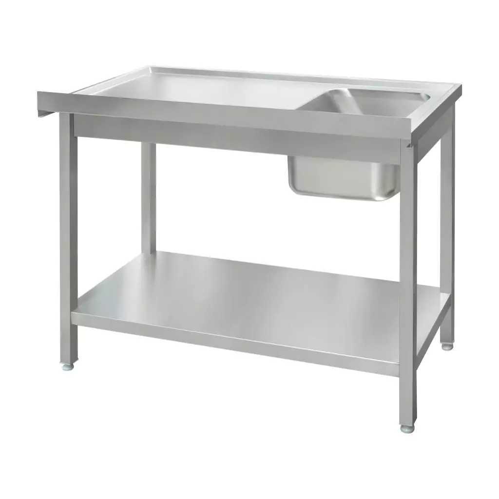 Chiuveta inox cuva stanga si raft 120x60x85cm [1]