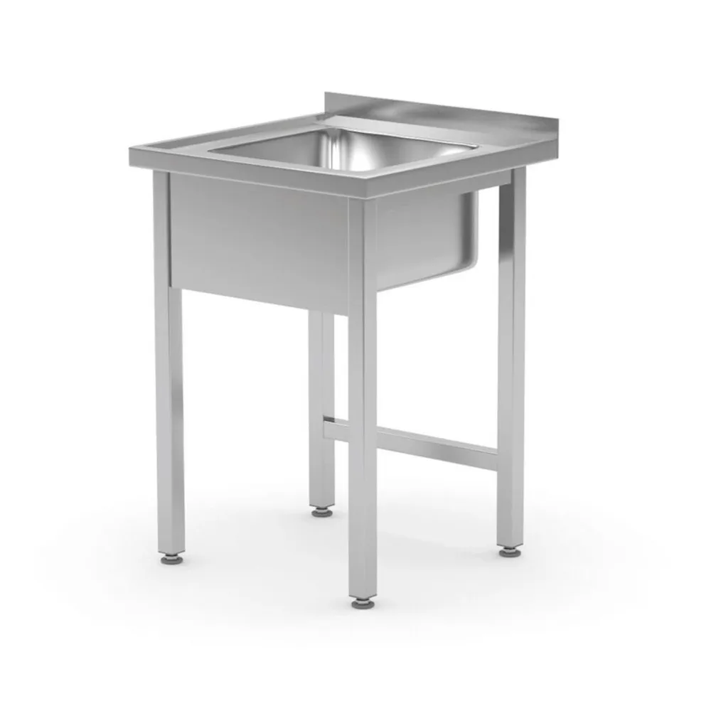 Spalatoare inox cu 1 cuva - Chiuveta inox dezasamblata, 60x60x85 cm, blat de lucru
