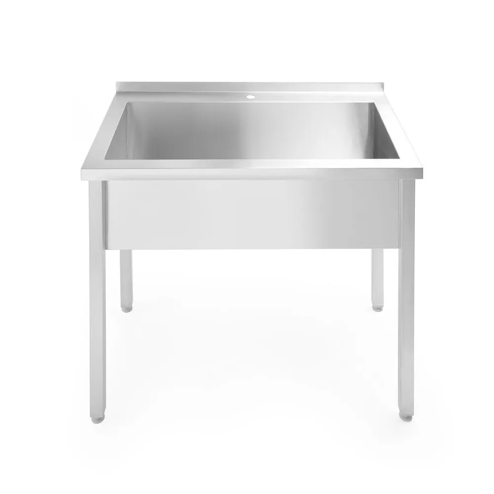 Spalatoare inox cu 1 cuva - Chiuveta inox sudata, blat, 100x60x85 cm