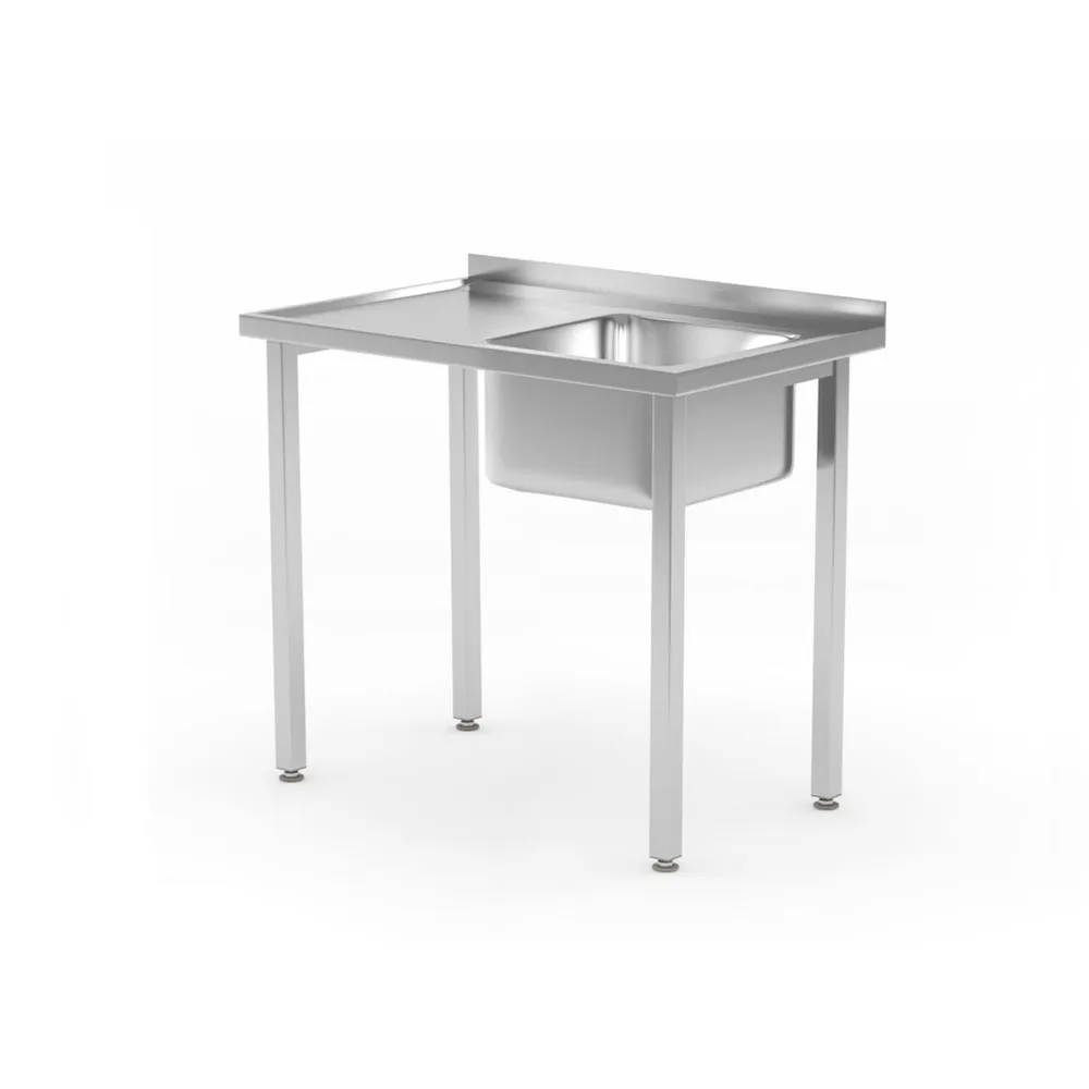 Spalatoare inox cu 1 cuva - Chiuveta inox sudata, blat, 60x60x85 cm