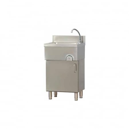 Spalator maini - Chiuveta spalator inox cu actionare la genunchi, cu suport, 500x400x850(h) mm, LMM