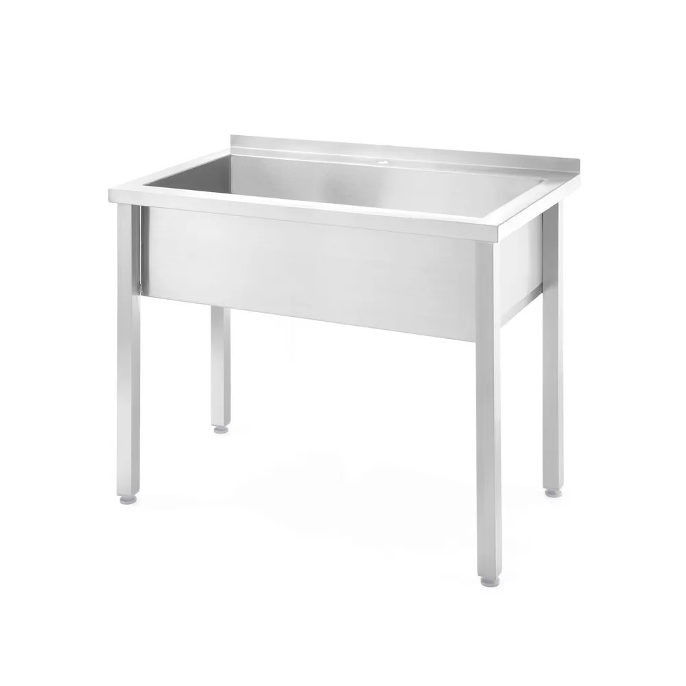 Spalatoare inox cu 1 cuva - Chiuveta sudata inox, blat, 100x70x85 cm