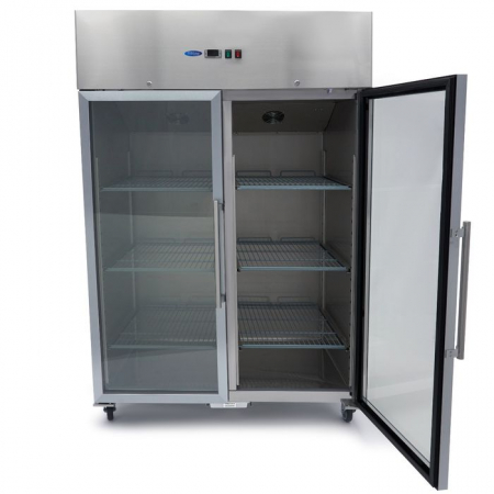 Congelator inox 1200 litri cu 2 usi sticla si 6 rafturi gn [5]