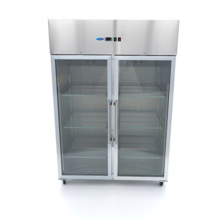 Congelator inox 1200 litri cu 2 usi sticla si 6 rafturi gn [7]