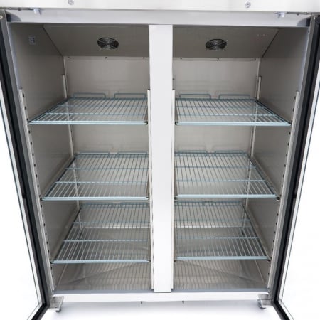 Congelator inox 1200 litri cu 2 usi sticla si 6 rafturi gn [1]