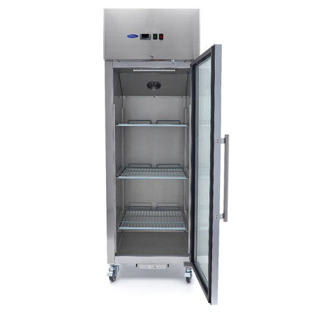 Congelator inox 600 litri cu usa sticla si 3 rafturi gn [4]
